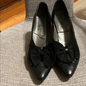 Elegant Black Heels with Bow by Bobbie Brooks